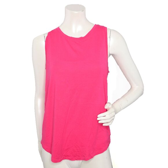 GAP Luxe Tank Top Sleeveless Shirt Stretchy Lightweight Pink Casual Gym Workwear - Picture 2 of 4